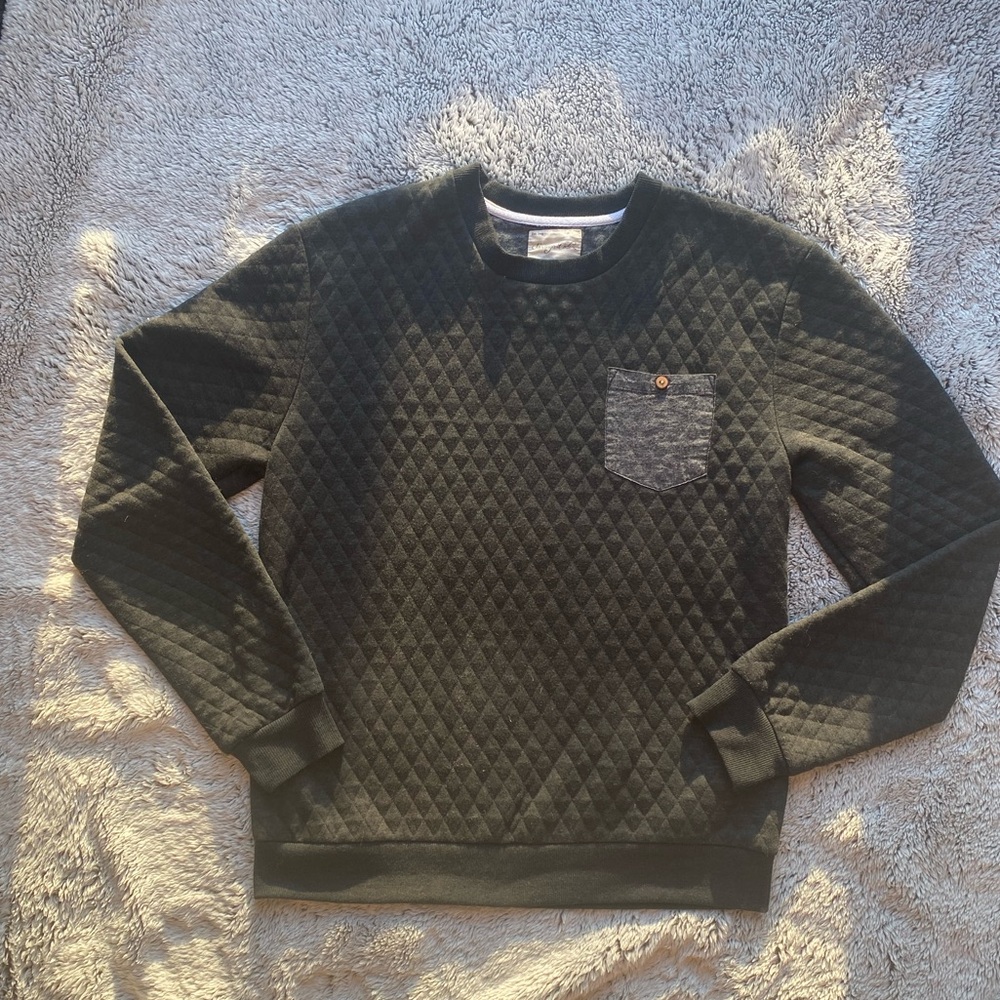 Sovereign Code Black Quilted Crewneck Sweater